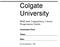 Colgate University. Skill and Competency Career Progression Guide. Assessment Form. Name: Date: