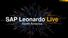 SAP Leonardo Live. North America