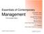 Management. Essentials of Contemporary. Gareth R. Jones. Jennifer M. George. Michael Rock. J. W. Haddad 1-1. Third Canadian Edition