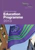 Education Programme 2013