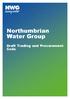 Northumbrian Water Group. Draft Trading and Procurement Code
