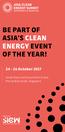 BE PART OF ASIA S CLEAN ENERGY EVENT OF THE YEAR!