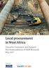 Local procurement in West Africa. Executive Summary and Support Recommendations of BGR Research May Published by