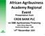 African Agribusiness Academy Regional Event