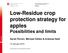 Low-Residue crop protection strategy for apples Possibilities and limits