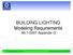 BUILDING LIGHTING Modeling Requirements Appendix G. 1 Exceeding Standard ASHRAE Learning Institute