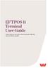 EFTPOS 1i Terminal User Guide. Learn how to use your new terminal with this easy-to-follow guide.