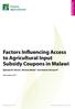 Factors Influencing Access to Agricultural Input Subsidy Coupons in Malawi