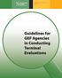 Guidelines for GEF Agencies in Conducting Terminal Evaluations