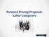 Forward Pricing Proposal- Labor Categories. Next Slide