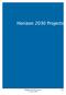 HORIZON 2030: Plan Projects November 2005