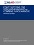 POLICY OPTIONS FOR STRENGTHENING LOCAL CONTENT IN MOZAMBIQUE