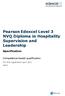 Pearson Edexcel Level 3 NVQ Diploma in Hospitality Supervision and Leadership