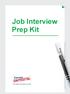 Job Interview Prep Kit