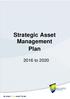 Strategic Asset Management Plan to 2020