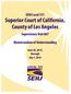 SEIU Local 721 Superior Court of California, County of Los Angeles. Supervisory Unit 867. Memorandum of Understanding