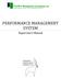 PERFORMANCE MANAGEMENT SYSTEM. Supervisor s Manual