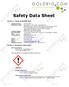 Safety Data Sheet. GHS Label Elements, including Precautionary statements
