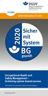 DGUV Information geprüft. Occupational Health and Safety Management Achieving system-based success