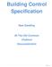 Building Control Specification
