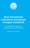 Non-household indicative wholesale charges schedule. for the supply of water and wastewater services for 2017/18
