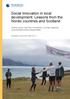 Social innovation in local development: Lessons from the Nordic countries and Scotland