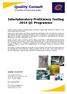 Interlaboratory Proficiency Testing 2014 QC Programme