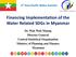 Financing Implementation of the Water Related SDGs in Myanmar