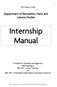 SUNY College at Cortland. Department of Recreation, Parks and Leisure Studies. Internship Manual