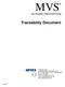MVS. Traceability Document MULTICHANNEL VERIFICATION SYSTEM