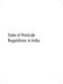 State of Pesticide Regulations in India