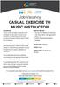 Job Vacancy CASUAL EXERCISE TO MUSIC INSTRUCTOR