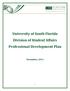 University of South Florida Division of Student Affairs Professional Development Plan