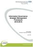 Information Governance Strategic Management Framework