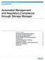 Automated Management and Regulatory Compliance through Storage Manager