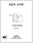 ECOLOGICAL TANKS, INC. AQUA AIRE Concrete Class I Wastewater Treatment Plants OWNER S MANUAL