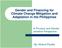 Gender and Financing for Climate Change Mitigation and Adaptation in the Philippines