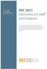 REF 2021 Decisions on staff and outputs