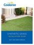 SYNTHETIC GRASS INSTALLATION GUIDE SOFT AND HARD SURFACE