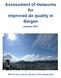 Assessment of measures for improved air quality in Bergen. January 2015