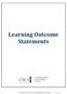 Learning Outcome Statements