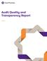 Audit Quality and Transparency Report JUNE 2017
