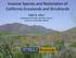 Invasive Species and Restoration of California Grasslands and Shrublands