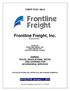 Frontline Freight, Inc. FF permit #1315
