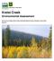Kreist Creek. Environmental Assessment. United States Department of Agriculture Forest Service