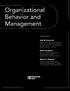 Organizationa Behavior and Management