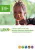 LANN. by Welthungerhilfe LINKING AGRICULTURE AND NATURAL RESOURCE MANAGEMENT TOWARDS NUTRITION SECURITY
