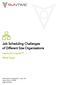 Job Scheduling Challenges of Different Size Organizations