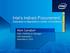 Intel s Indirect Procurement: Dedicated to Negotiations Center of Excellence