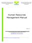 Human Resources Management Manual